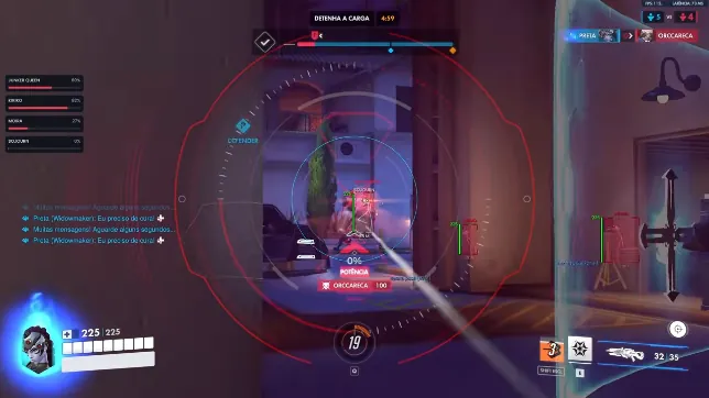 Overwatch 2 Widowmaker sniper scope with aim assist overlay